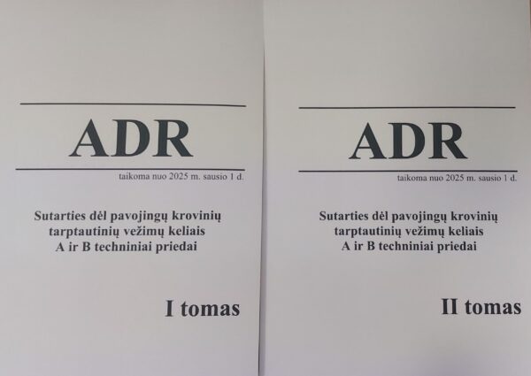 ADR knygos I-II tomai 2025 metų redakcija