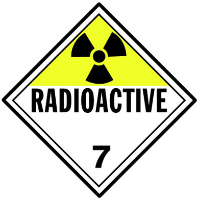 Lipdukas "Radioaktyvios medžiagos", 250×250 mm